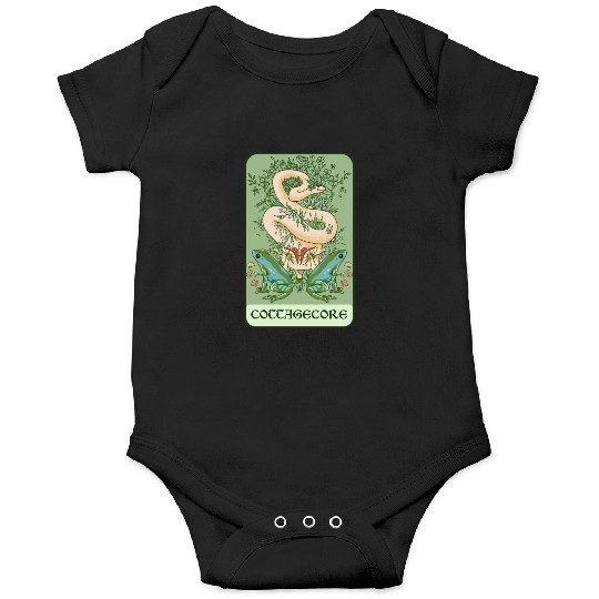 Tarot Card Goblincore Snake Cottagecore Frog Aesth Onesies