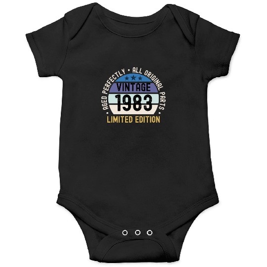 40th Birthday Vintage 1983 Onesies