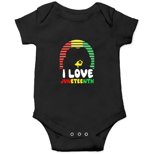 I Love Juneteenth 1865 Black American African Onesies