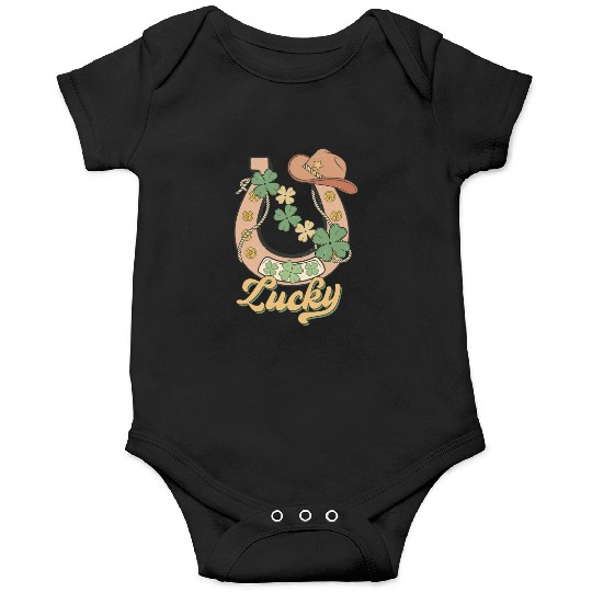 Lucky Shamrock Horseshoe Onesies