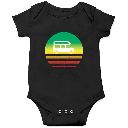 Camper Van Retro Sunset Vintage sun camping Onesies