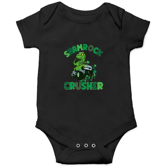 St. Patrick's T. rex Monster Truck The Shamrock Onesies