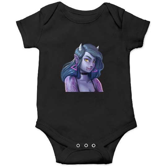 Girl Vampire Illustration with strong attitude Onesies