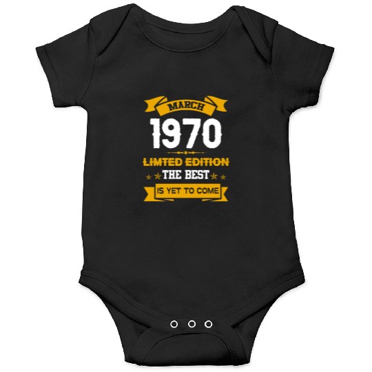 March 1970 Birthday Surprise Onesies