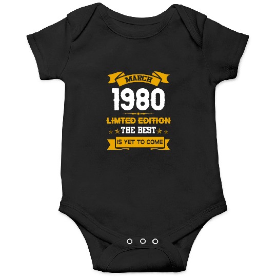 March 1980 Birthday Surprise Onesies