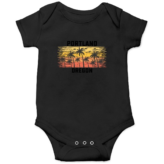 Portland Oregon Summer Retro VIntage Vacation Onesies