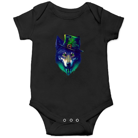 Wolf Irish Wolf Lover St Patricks Day Onesies