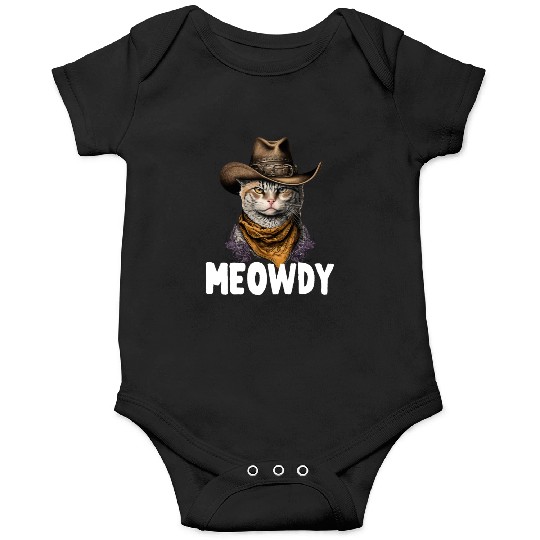 Meowdy Cat Meme Country Meow Howdy Funny Onesies