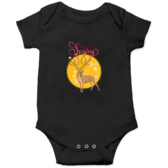 Hello Spring with cute deer Onesies