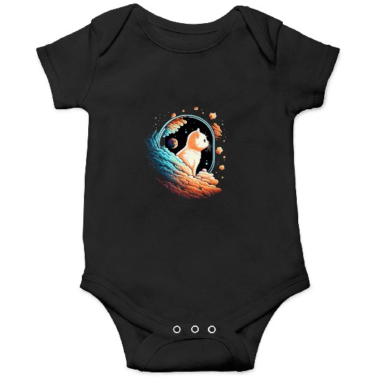 Astronaut Cat Space Cat on Galaxy Cat Lover Onesies