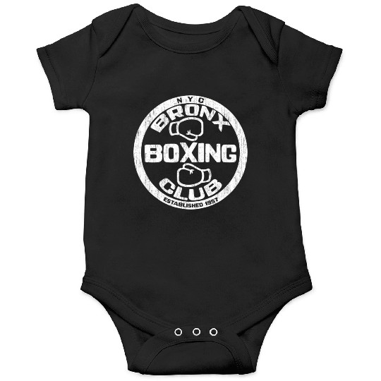 Bronx Boxing Club Squared Circle Distressed Onesies