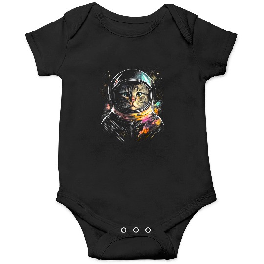 Space Cat on Galaxy Cat Lover Onesies