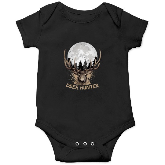 Deer Hunter Rack Hunter Full Moon Buck Hunting Onesies