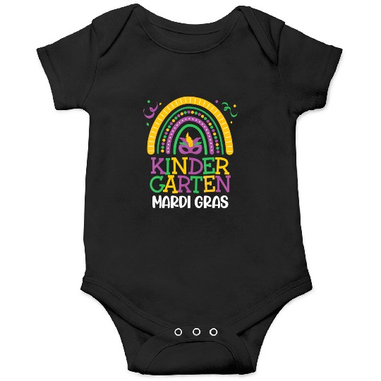 Cute Boho Rainbow Mardi Gras Kindergarten Teacher Onesies