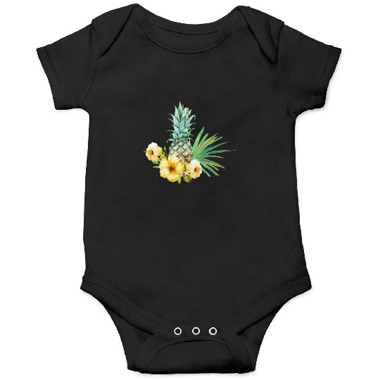 Tropical Flower Pineapple Summer Girl Hawaii Onesies