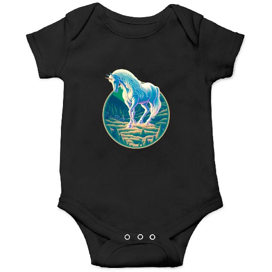 Unicorn in Mountain Landscape Onesies