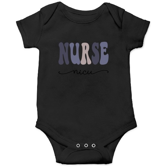 NICU Nurse Neonatal Baby Nurse Squad Purple Design Onesies