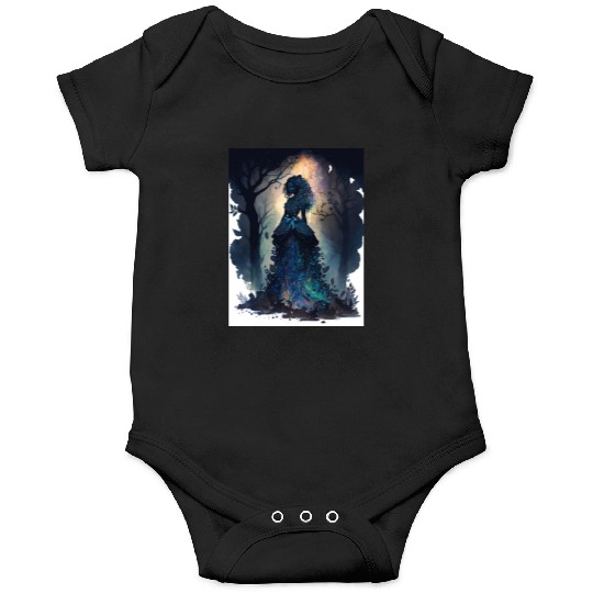 Black Nature Goddess - African American, Woodland Onesies