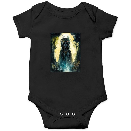 Black Nature Goddess - African American, Woodland Onesies