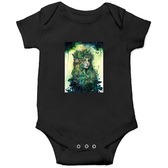 Nature Goddess - Woodland Witchy Forest Greenwoman Onesies