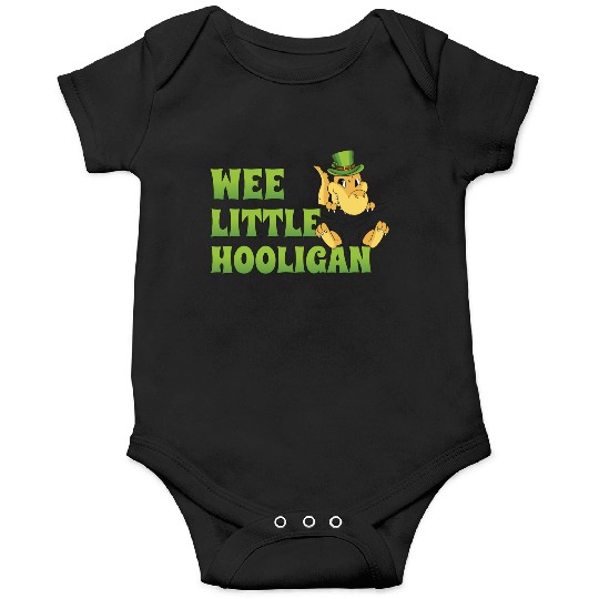 Wee Little Hooligan t-rex Dinosaur St Patrick Day Onesies