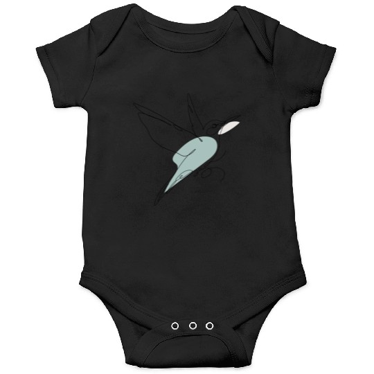 Hand-Drawn One-Line Art Bird Illustration Onesies