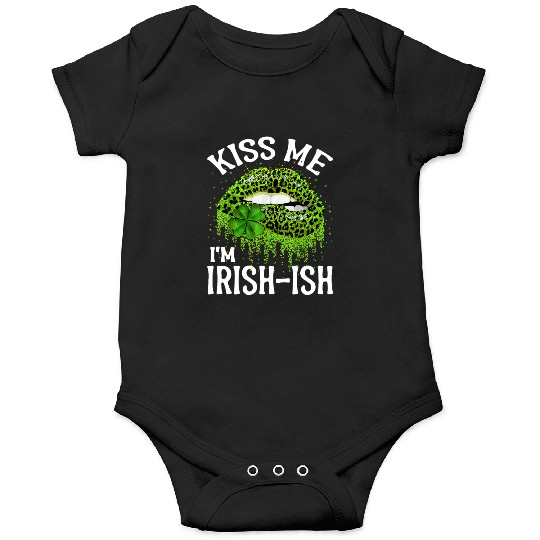 Kiss Me I'm Irish Lips Sexy St Patricks Day Onesies