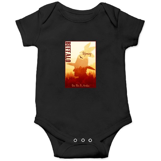 Buffalo Wyoming wild west town Onesies