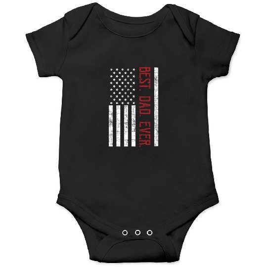Best dad ever US american flag gift for father Onesies