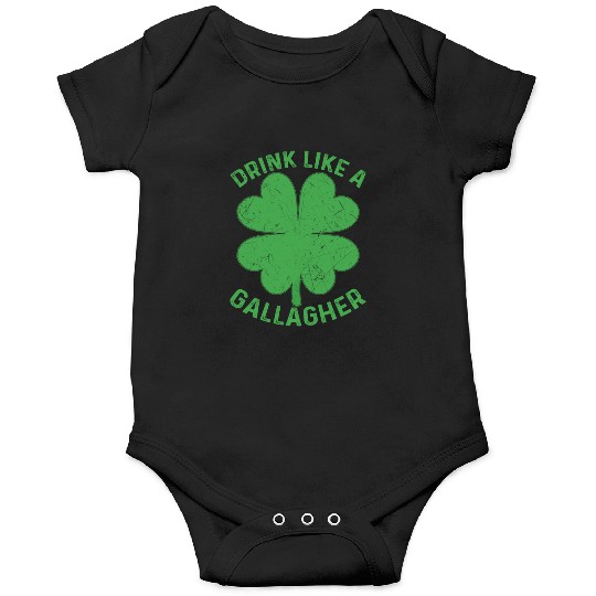 Drink Like A Gallagher St Patricks Day Beer Irish Onesies