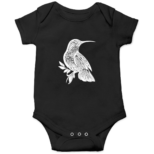 Exotic Tattoo Hummingbird Tribal Style Wings Onesies