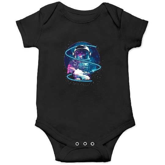 Galaxy Astronaut Full Moon Astronomy Space Science Onesies