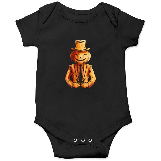 Realistic Jack O Lantern Pumpkin Man In Suit Onesies