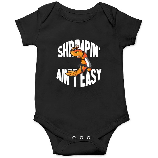 Funny Jiu Jitsu Shrimp Pun Shrimpin Aint Easy Onesies