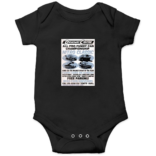 Vintage Hot Rod Classic Drag Racing Poster Onesies