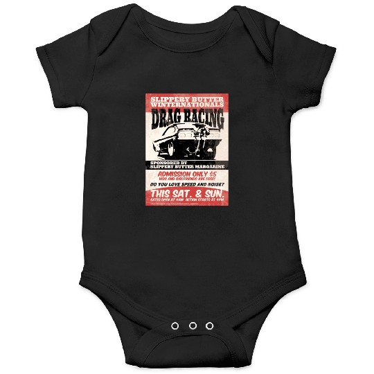 Vintage Hot Rod Classic Drag Racing Poster Onesies