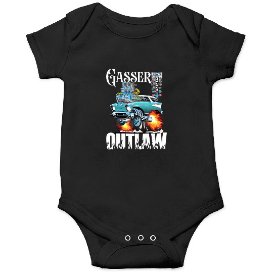 Gasser Outlaw Class Vintage Drag Racing Race Car Onesies