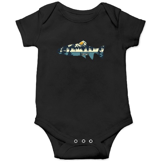 Fish Fishing Nature Landscape Onesies