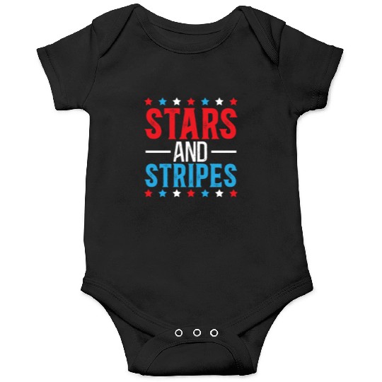 Stars And Stripes America USA Flag 4th Of July Onesies