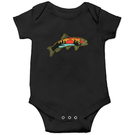 Trout Fishing Angler Nature Trout Bass Onesies