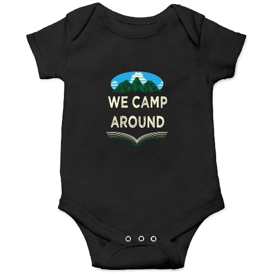 We Camp Around Summer Camping Tropical Camper Hiki Onesies