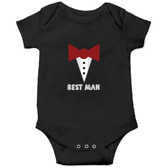 Best Man Wedding Party Mock Tuxedo Onesies