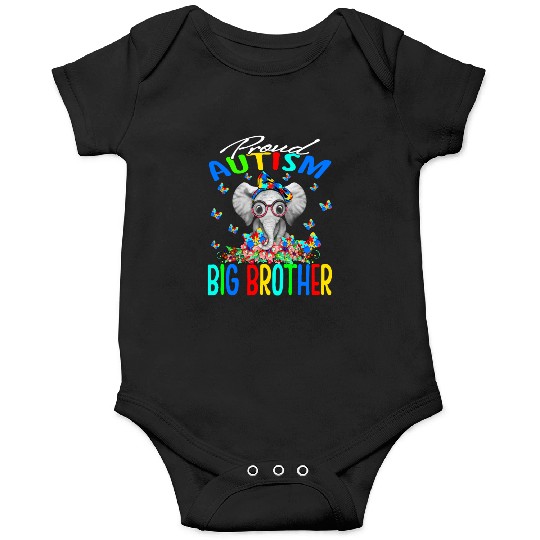 Proud Autism Big Brother Elephant Onesies