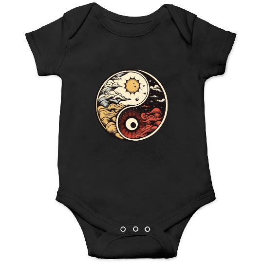Sun and moon yin yang Onesies