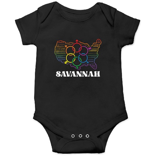 Savannah Pride Flag Pride Month LGBTQ Flag LGBT Co Onesies