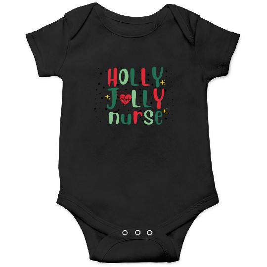 HOLLY JOLLY NURSE Onesies