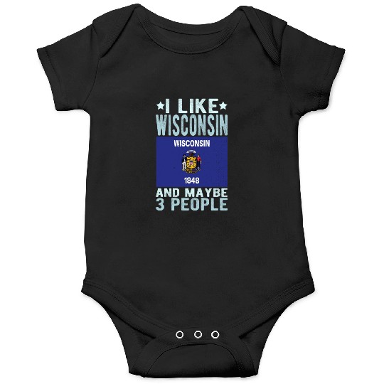 Wisconsin Flag US State Onesies