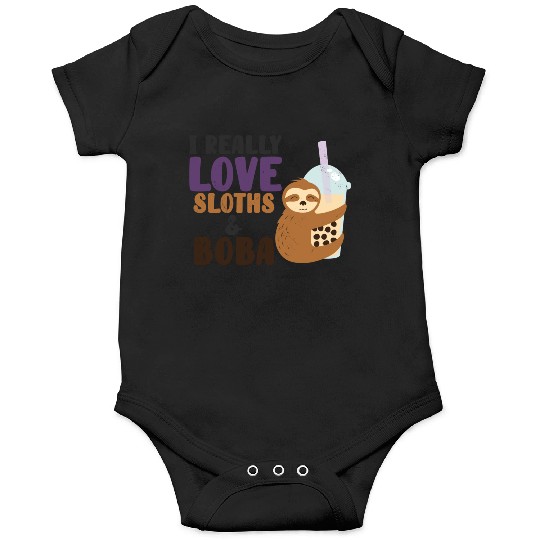 Cute Lazy Sloth Boba Tea Sweet Bubble Tea Onesies