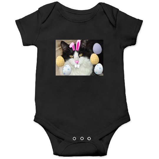 Easter Bunny Cat Face Decor Onesies