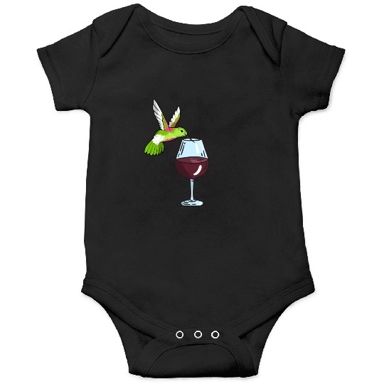 Hummingbird Drinking Wine Birdwatching Hummingbird Onesies